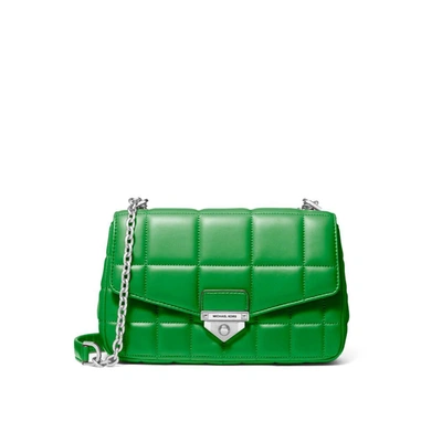 Shop Michael Kors Soho Small Green Crossbody Bag