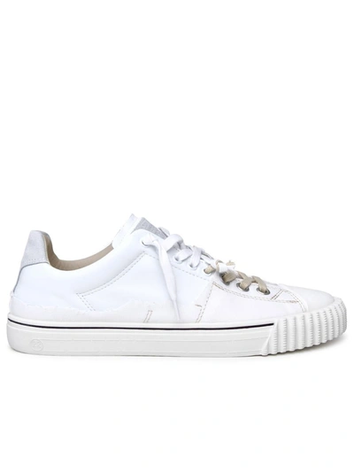 Shop Maison Margiela New White Leather Sneakers