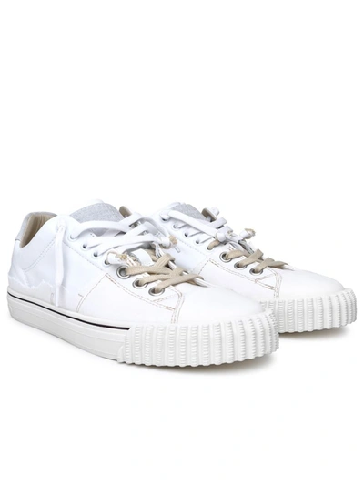 Shop Maison Margiela New White Leather Sneakers