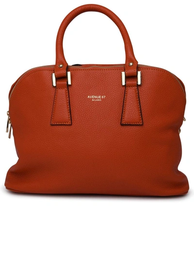 Shop Avenue 67 Orange Leather Fandango Bag