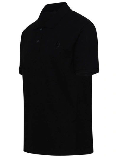 Shop Ferrari Polo Shirt In Black Cotton