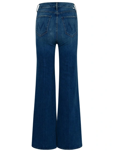 Shop Mother Roller Blue Cotton Jeans