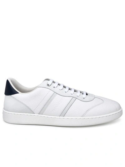 Shop Ferragamo Salvatore  White Leather Sneakers