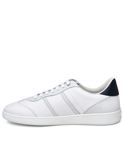 Shop Ferragamo Salvatore  White Leather Sneakers