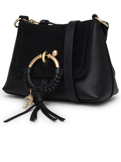 Shop See By Chloé Joan Mini Black Leather Crossbody Bag