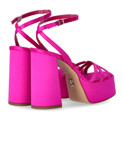 Shop Sergio Levantesi Vanilla Fuchsia Heeled Sandal In Fucsia