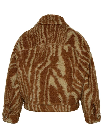 Shop Stella Mccartney Two-color Wool Blend Jacket In Brown