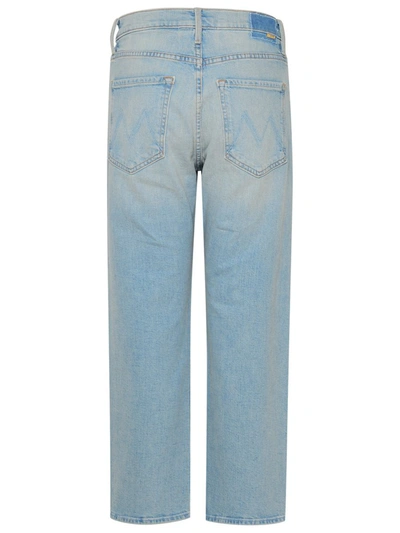 Shop Mother The Ditcher Light Blue Cotton Jeans