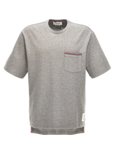 Shop Thom Browne Pocket T-shirt In Gray