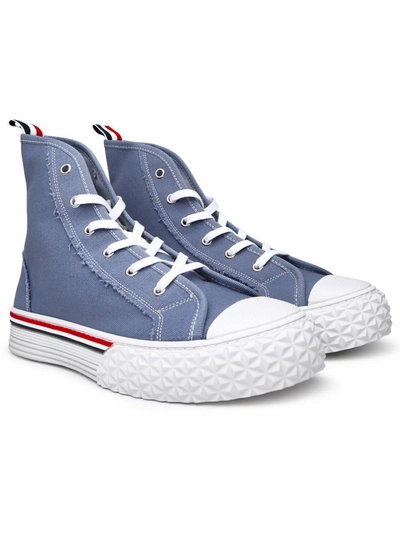 Shop Thom Browne Sneakers In Light Blue