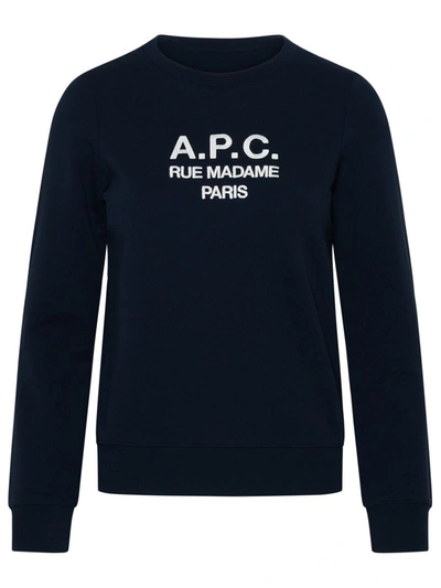 Shop A.p.c. Tina Sweatshirt In Blue Cotton