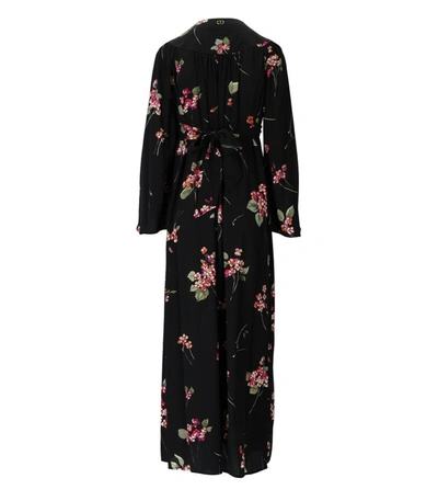 Shop Twinset Bouquet Black Long Dress