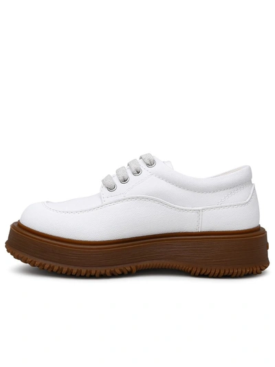 Shop Hogan Untraditional White Cotton Shoe