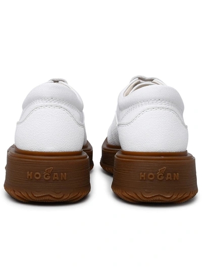 Shop Hogan Untraditional White Cotton Shoe