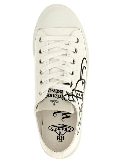 Shop Vivienne Westwood 'plimsoll' Sneakers In White/black