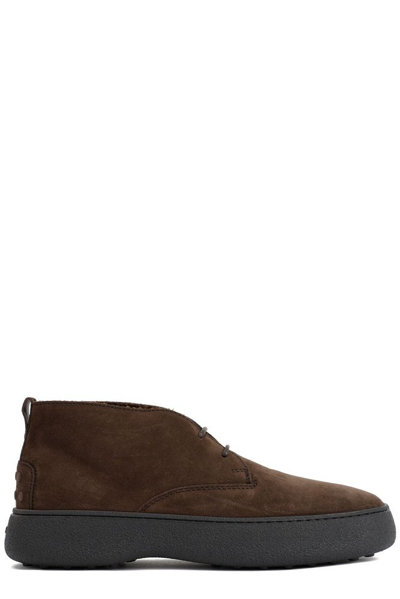 Shop Tod's W. G. Desert Boots In Brown