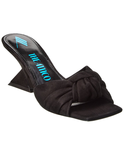 Shop Attico The  Duse Suede Sandal In Black