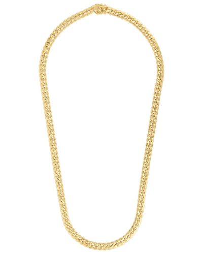 Shop Italian Silver 14k Over  Miami Cuban Chain Necklace