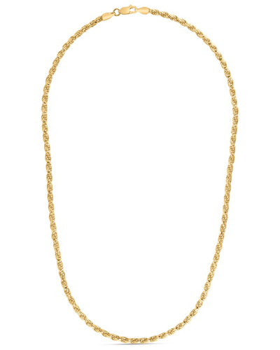 Shop Italian Silver 14k Over  Rope Chain Necklace
