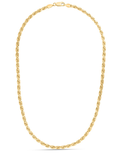 Shop Italian Silver 14k Over  Rope Chain Necklace