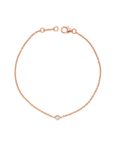 Diana M. Fine Jewelry 14k Rose Gold 0.15 Ct. Tw. Diamond Chain Bracelet