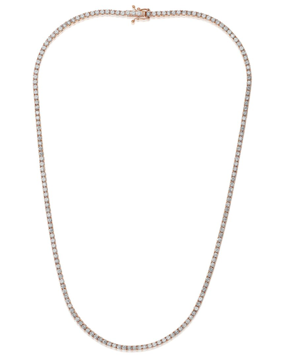 Shop Diana M. Fine Jewelry 14k Rose Gold 9.00 Ct. Tw. Diamond Tennis Necklace