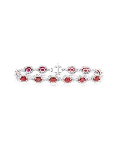 Shop Diana M. Fine Jewelry 18k 16.85 Ct. Tw. Diamond & Ruby Bracelet