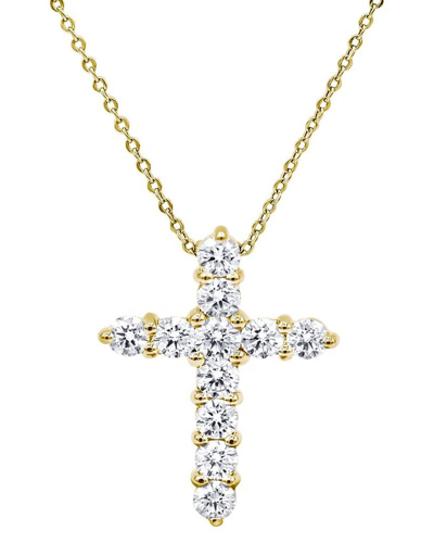 Shop Diana M. Fine Jewelry 18k 1.20 Ct. Tw. Diamond Cross Pendant Necklace