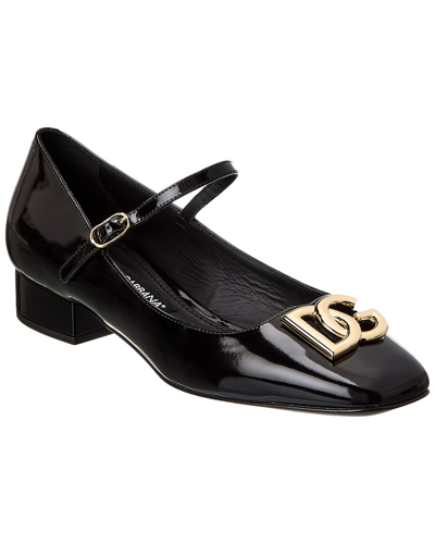 Shop Dolce & Gabbana Mary Jane Leather Pump In Black