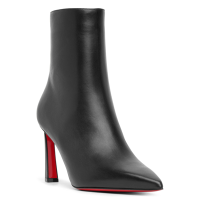Shop Christian Louboutin Condora Booty 85 Black Leather Ankle Boots