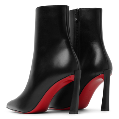 Shop Christian Louboutin Condora Booty 85 Black Leather Ankle Boots