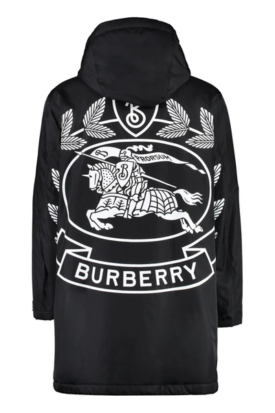 Shop Burberry Anderton Hooded Raincoat In Black