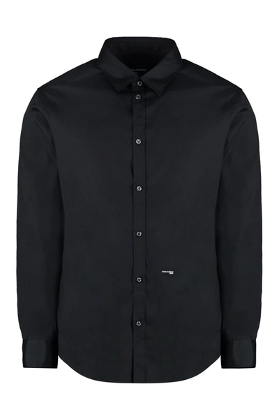 Shop Dsquared2 Dan Cotton Shirt In Black