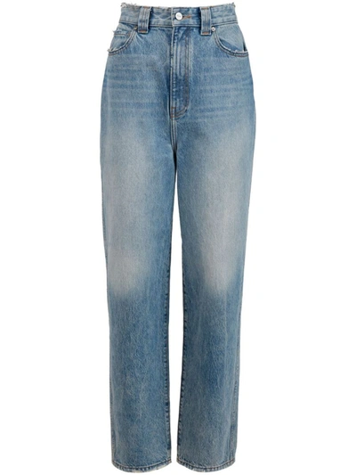 Shop Khaite High-waisted Martin Jeans In Blue