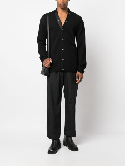 Shop Rick Owens Decorative Buttons Virgin-wool Cardigan In Black