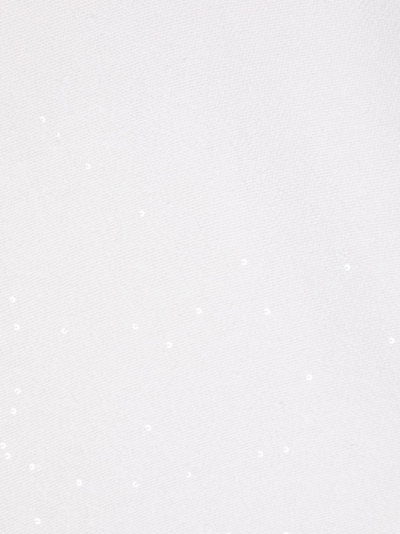 Brunello Cucinelli Sequin-embellished Frayed-hem Scarf In White