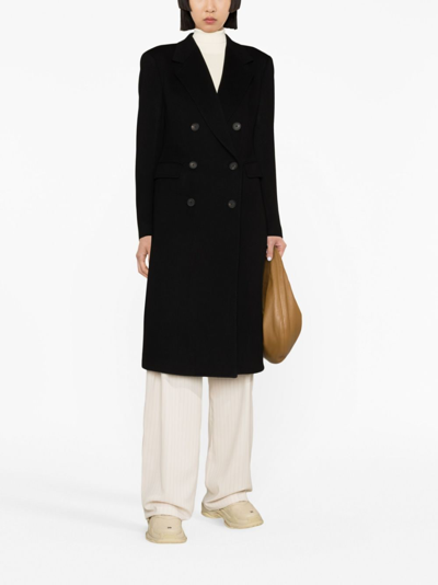 Tagliatore Double-breasted Cashmere Coat In Black