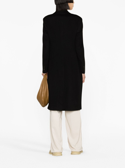 Tagliatore Double-breasted Cashmere Coat In Black