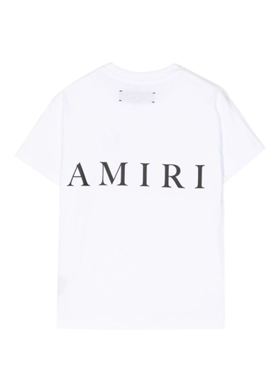 Shop Amiri Logo-print Cotton T-shirt In White