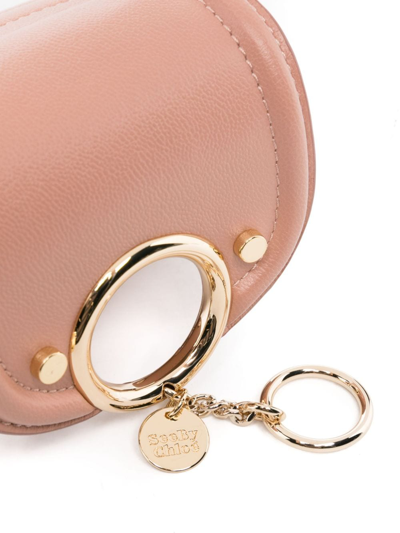 Shop See By Chloé Mini Mara Leather Shoulder Bag In Pink