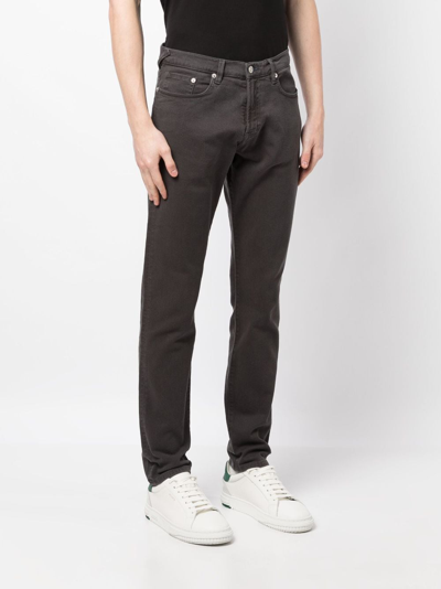 Shop Ps By Paul Smith Mid-rise Straight-leg Jeans In Grey