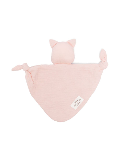 Shop Teddy & Minou Padded Animal-head Blanket In Pink