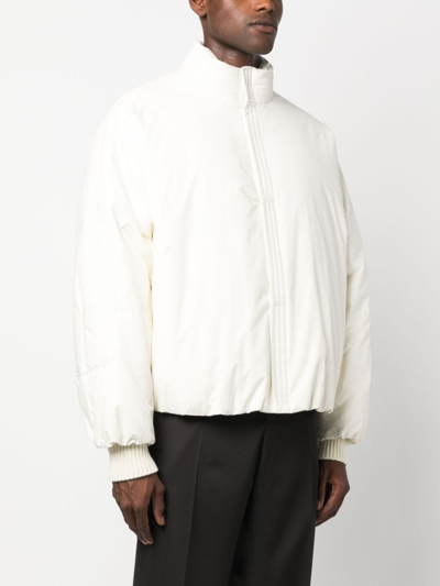 Shop Jil Sander Zip-up Padded Jacket In White