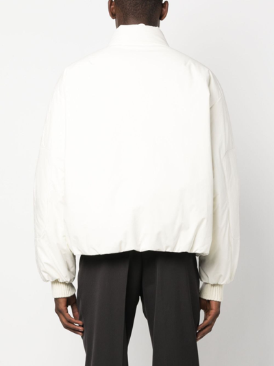 Shop Jil Sander Zip-up Padded Jacket In White