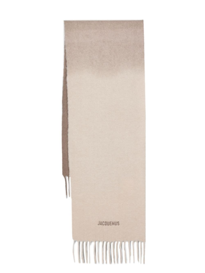 Jacquemus L'echarpe Moisson Gradient-effect Scarf In Neutrals