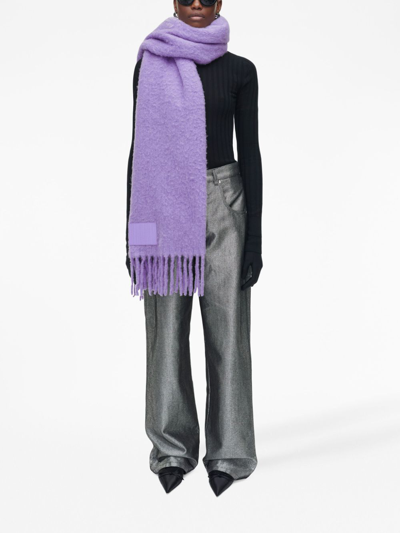 Shop Marc Jacobs Cloud Fringed Scarf In Purple
