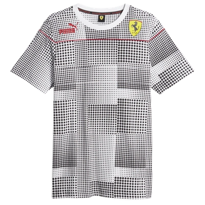 Shop Puma Mens  Ferrari Race T-shirt In  Black/white/red