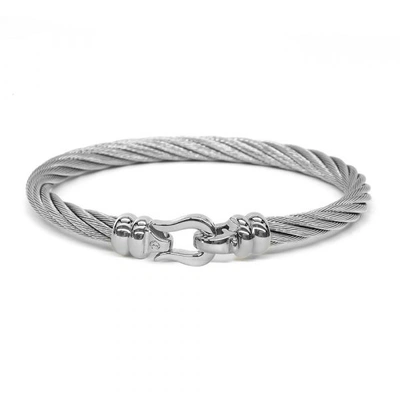 Shop Charriol Ibiza Stainless Steel Cable Bangle In N/a