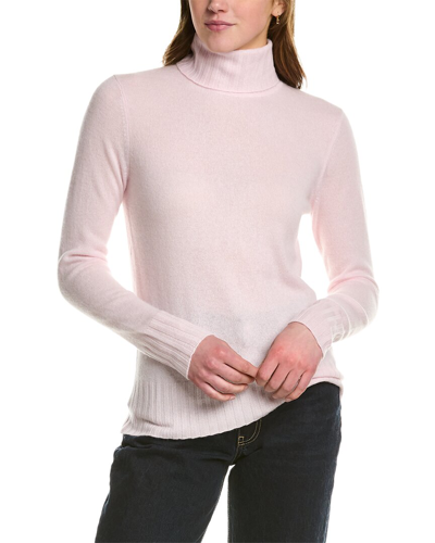 Shop Ainsley Basic Cashmere Turtleneck Sweater In Pink