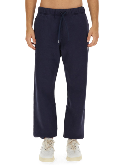 Shop Autry Jogging Pants With Logo In Blue